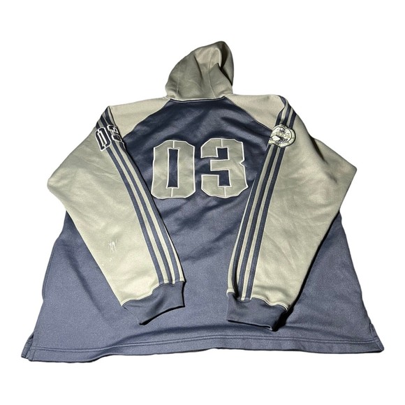 Adidas Vintage #03 Logo Patch Black/Olive Long Sleeve Hoodie Mens Size 2XL - Picture 9 of 12